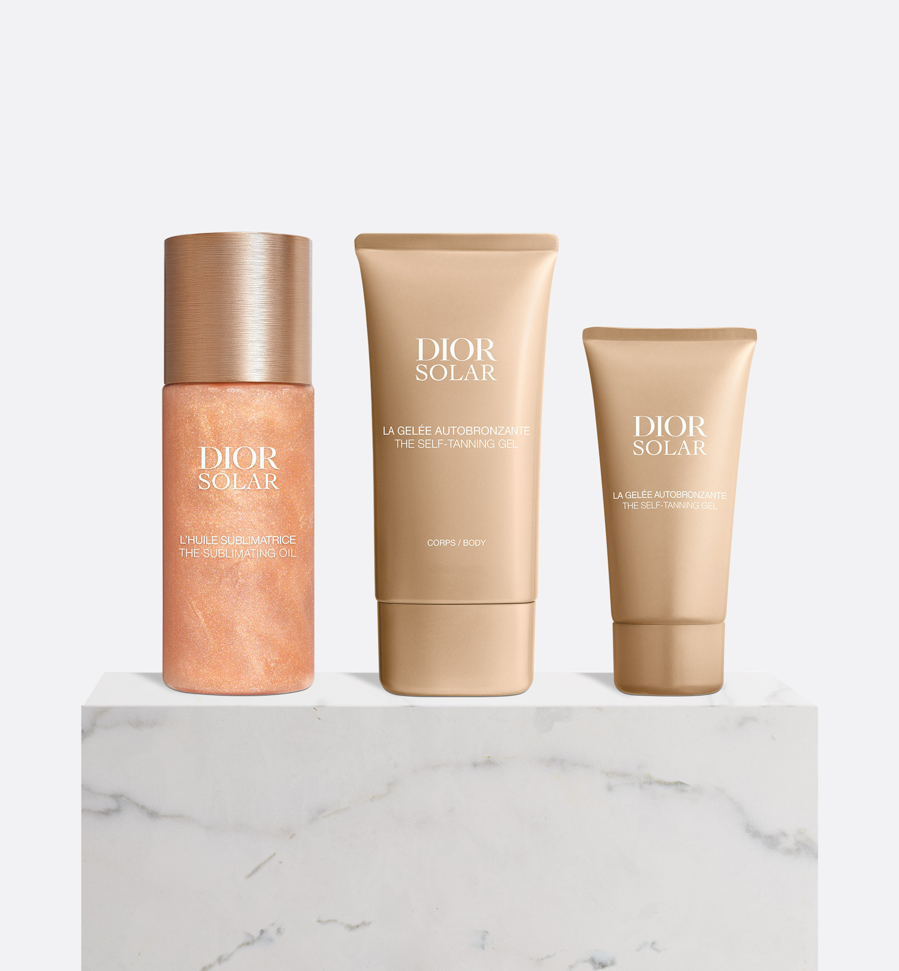Dior Solar Skincare Gift Set-Dior Solar Sublimating Body Oil, Body Self-Tanning Gel & Drawstring Pouch | Dior Beauty (US)