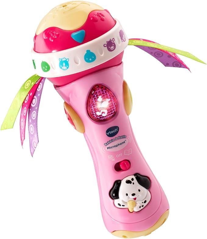 VTech Baby Babble and Rattle Microphone Amazon Exclusive, Pink | Amazon (US)