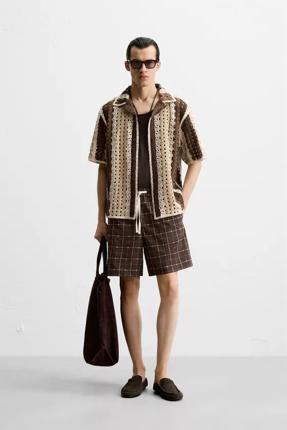 CROCHET TEXTURED SHIRT | Zara US