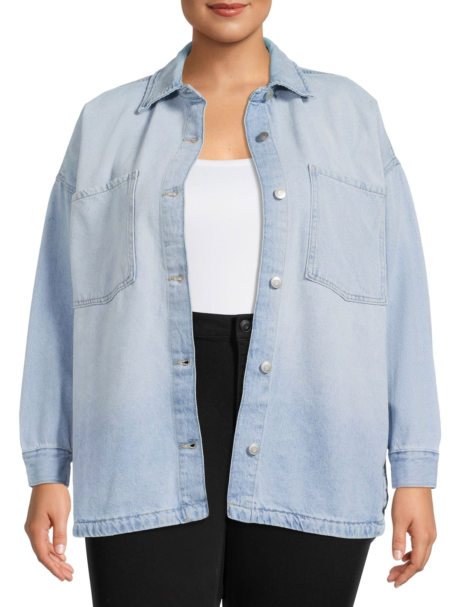 Celebrity Pink Juniors' Plus Size Shacket | Walmart (US)