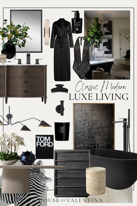 Dark, moody rooms are my forever obsession. Black finishes, dramatic lighting, and luxe textures make the space feel like a five-star hotel at home. I love how deep tones add instant sophistication while still feeling warm and modern. This is proof a bathroom can be bold, cozy, and insanely chic all at once!  

 #LTKSeasonal #LTKOver40 #LTKHome