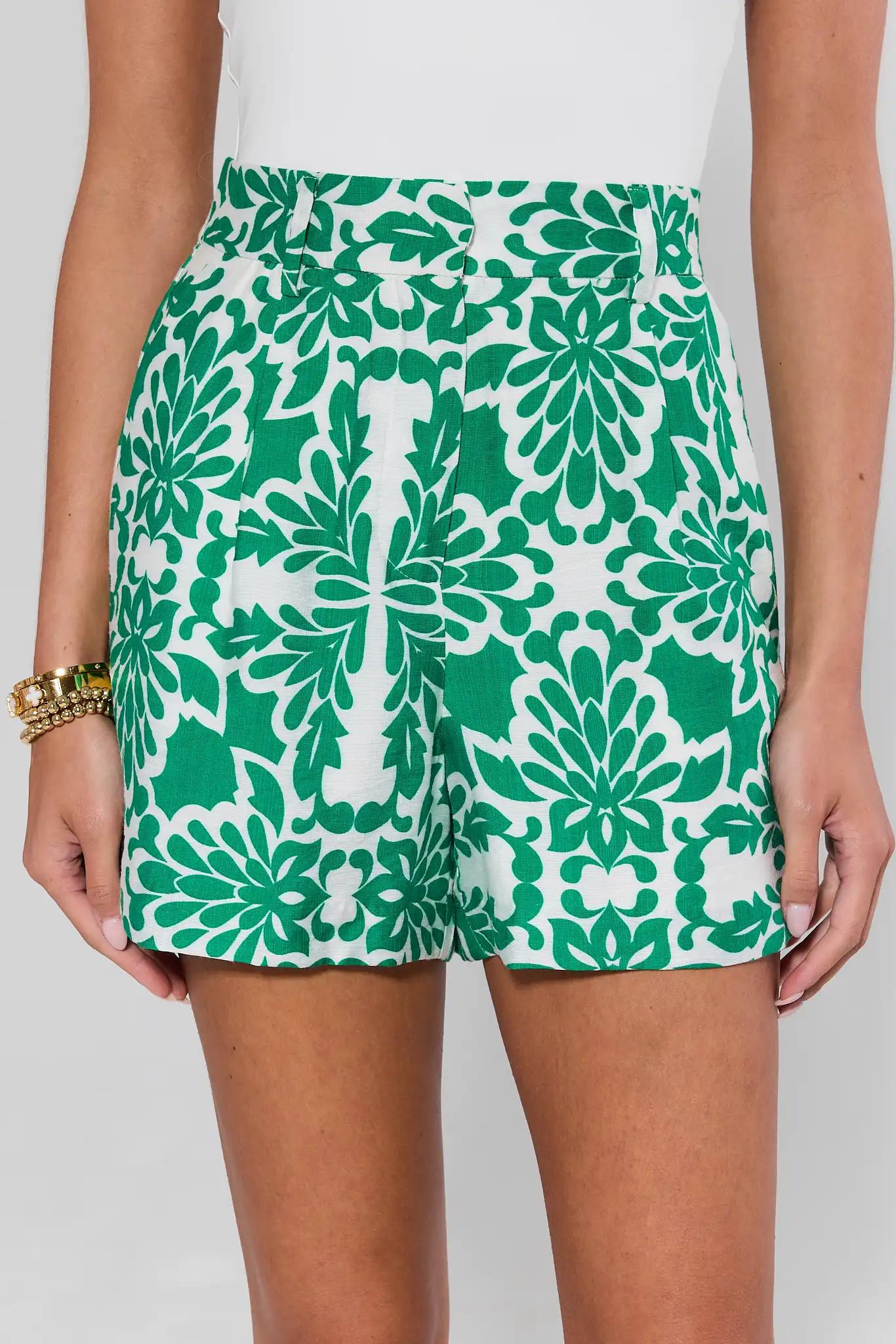 Margot Green Printed Shorts | Avara