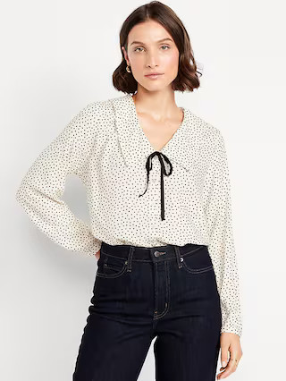 Crepe Button-Down Top | Old Navy (US)