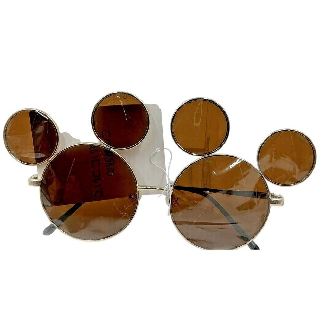 Disney Women's Round Sunglasses - Brown | Depop US