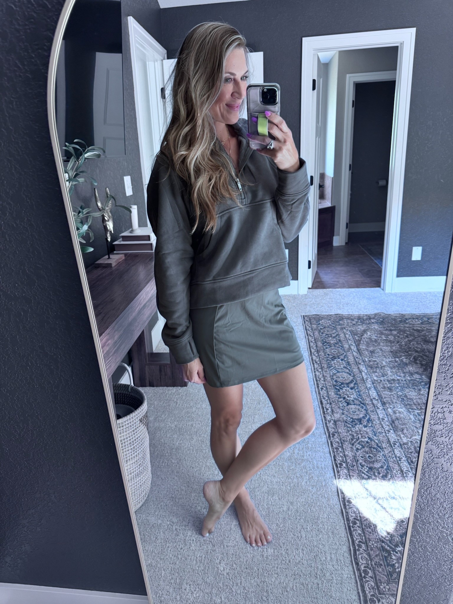 Elevated basics in the best way 🤍 This grey quarter-zip pullover and matching mini skirt make the perfect fall outfit idea. Effortless, chic, and so easy to style for everyday! 

grey outfit, fall outfit idea, matching set, casual chic style, everyday style, fall fashion, quarter zip pullover, mini skirt outfit, golf skirt, amazon finds, amazon creator 

#LTKSaleAlert #LTKActive #LTKFindsUnder50