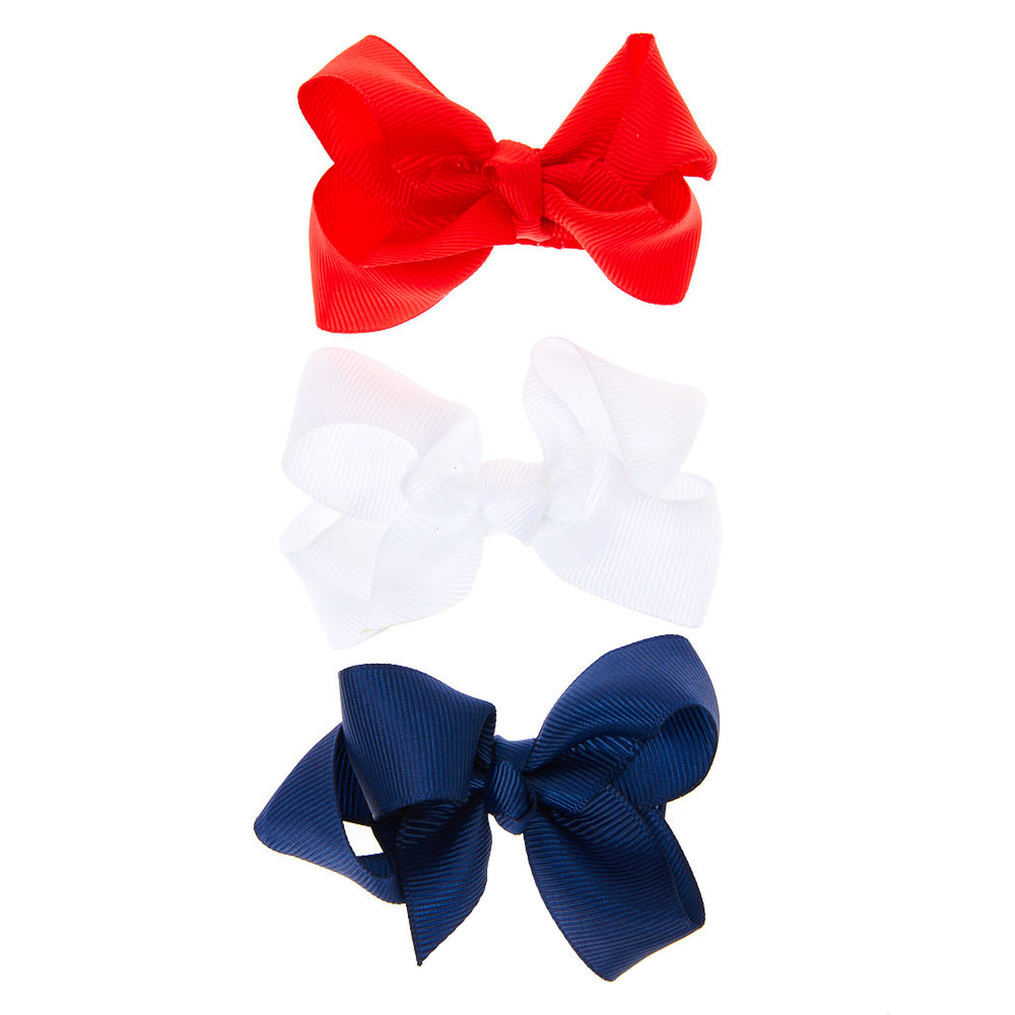 Claire's Club Ribbon Hair Bow Clips - 3 Pack | Claire's (US)