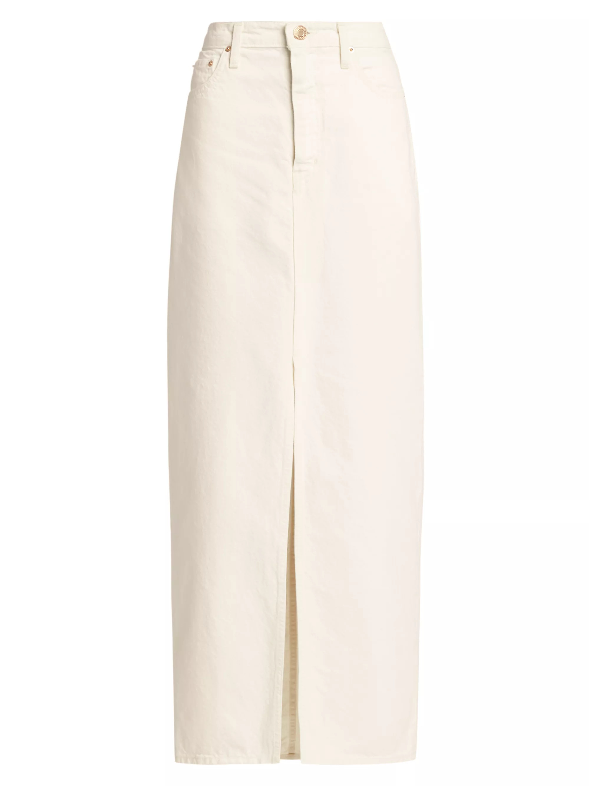 Lu High-Rise Denim Maxi Skirt | Saks Fifth Avenue