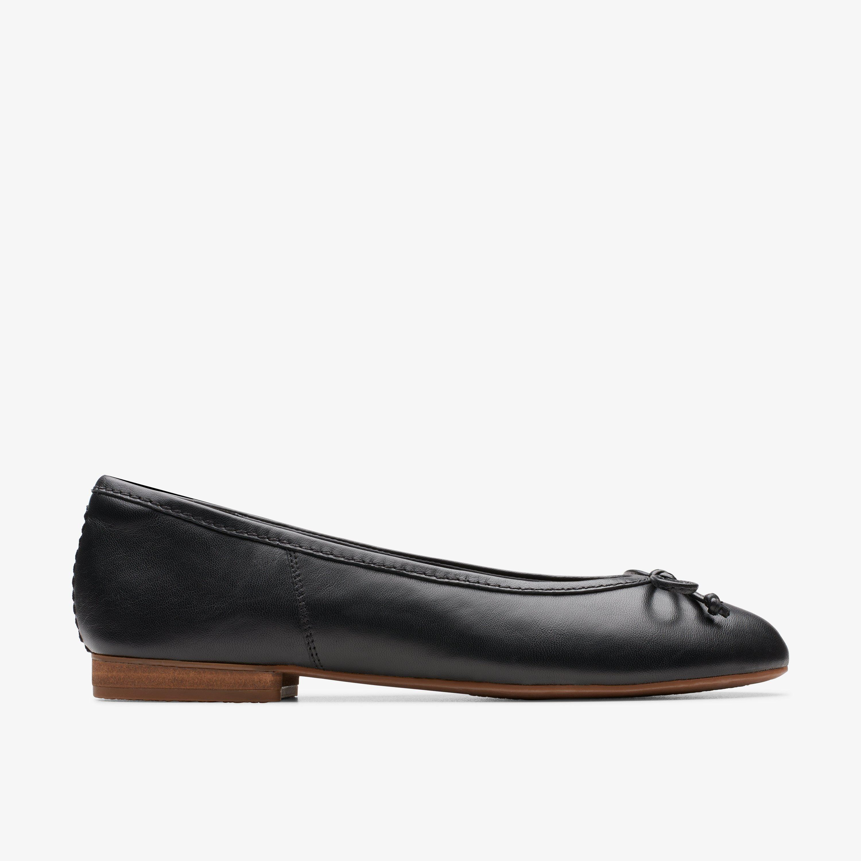 WOMENS Fawna Lily Black Leather Ballerina | Clarks US | Clarks (US)
