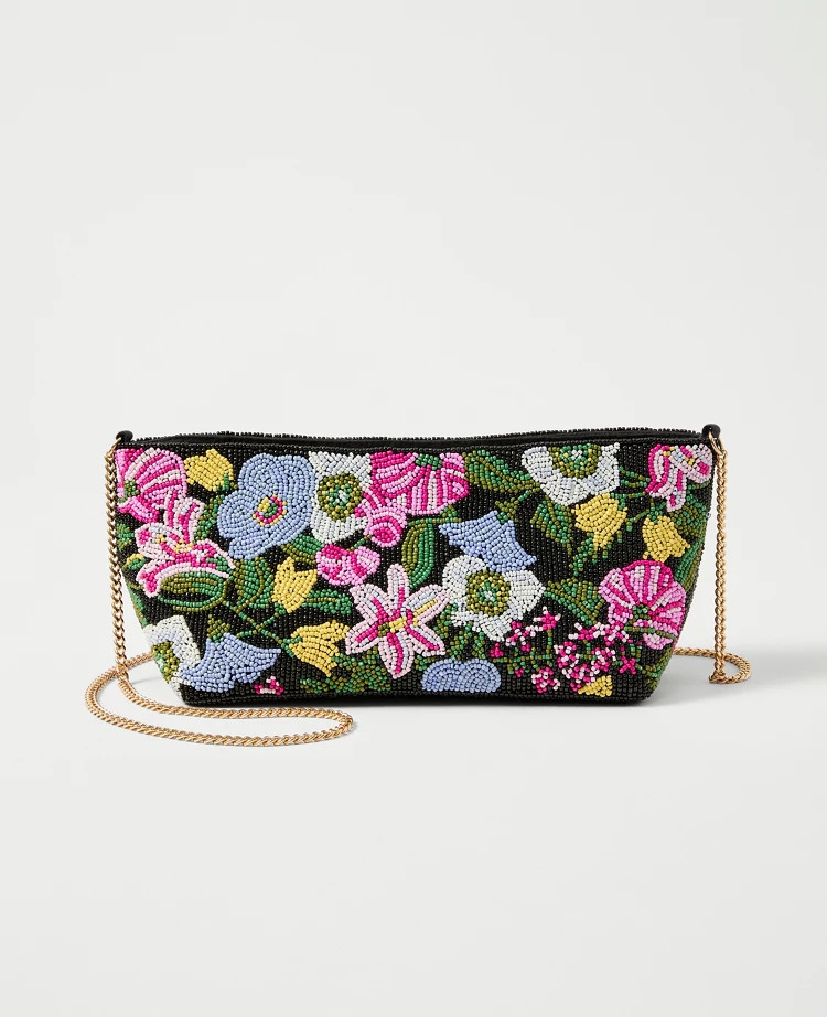 Beaded Floral Clutch | Ann Taylor