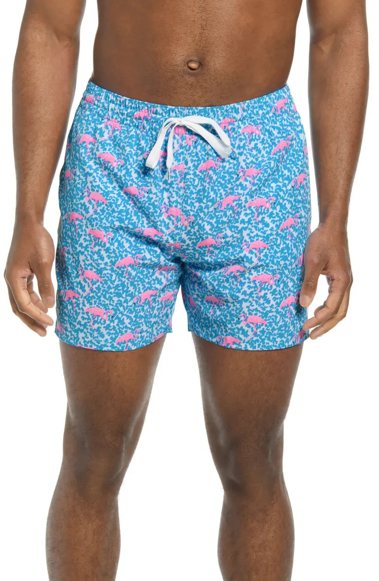 The Domingos are for Flamingos 5 1/2-Inch Swim Trunks | Nordstrom