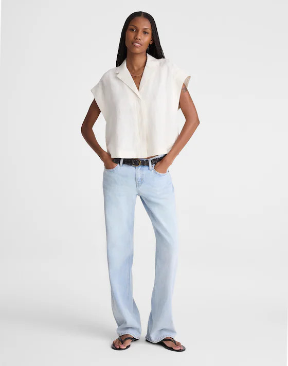 Notch-Collar Popover Shirt | Madewell