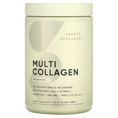 Sports Research, Multi Collagen, Unflavored, 10.58 oz (300 g) | iHerb