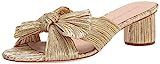Loeffler Randall Women's Emilia Pleated Knot Mule Heeled Sandal, Gold, 5 | Amazon (US)