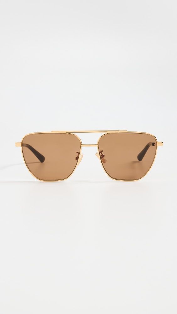 Bottega Veneta Light Ribbon Double Bridge Aviators | Shopbop | Shopbop