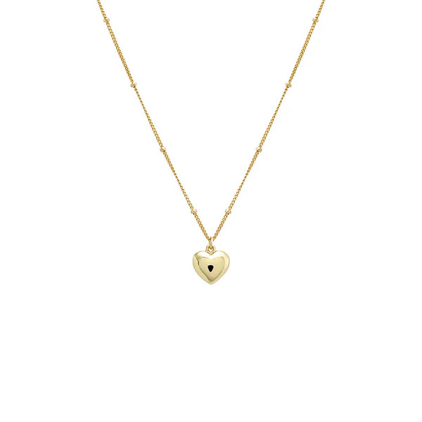 Solid Puffy Heart Necklace | Adina Eden