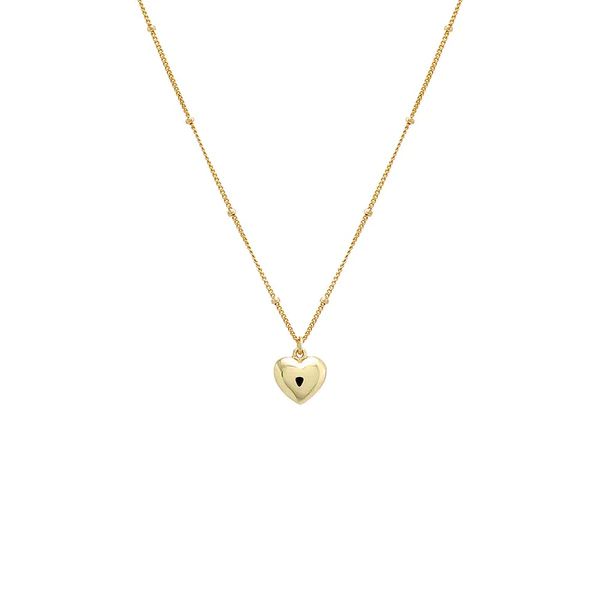 Solid Puffy Heart Necklace | Adina Eden
