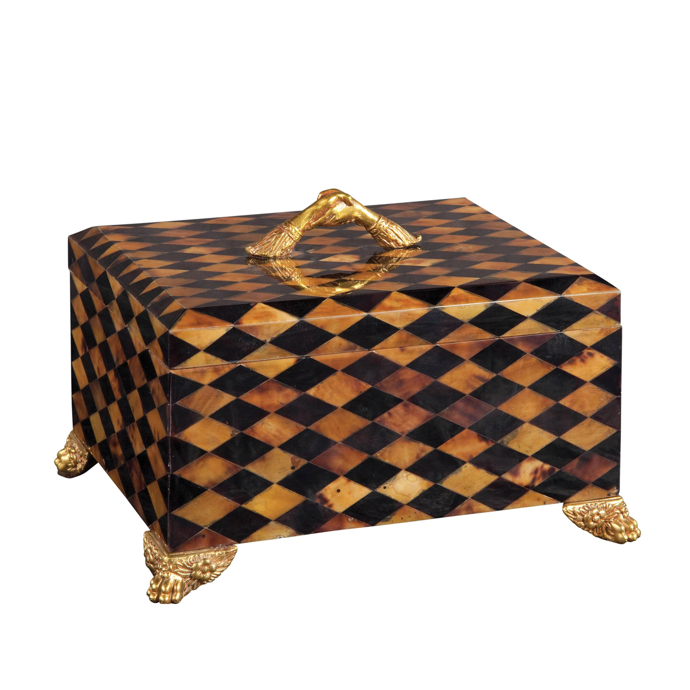 Maitland-Smith Harlequin Light and Dark Harlequin Pen Shell Decorative Box & Reviews | Perigold | Perigold