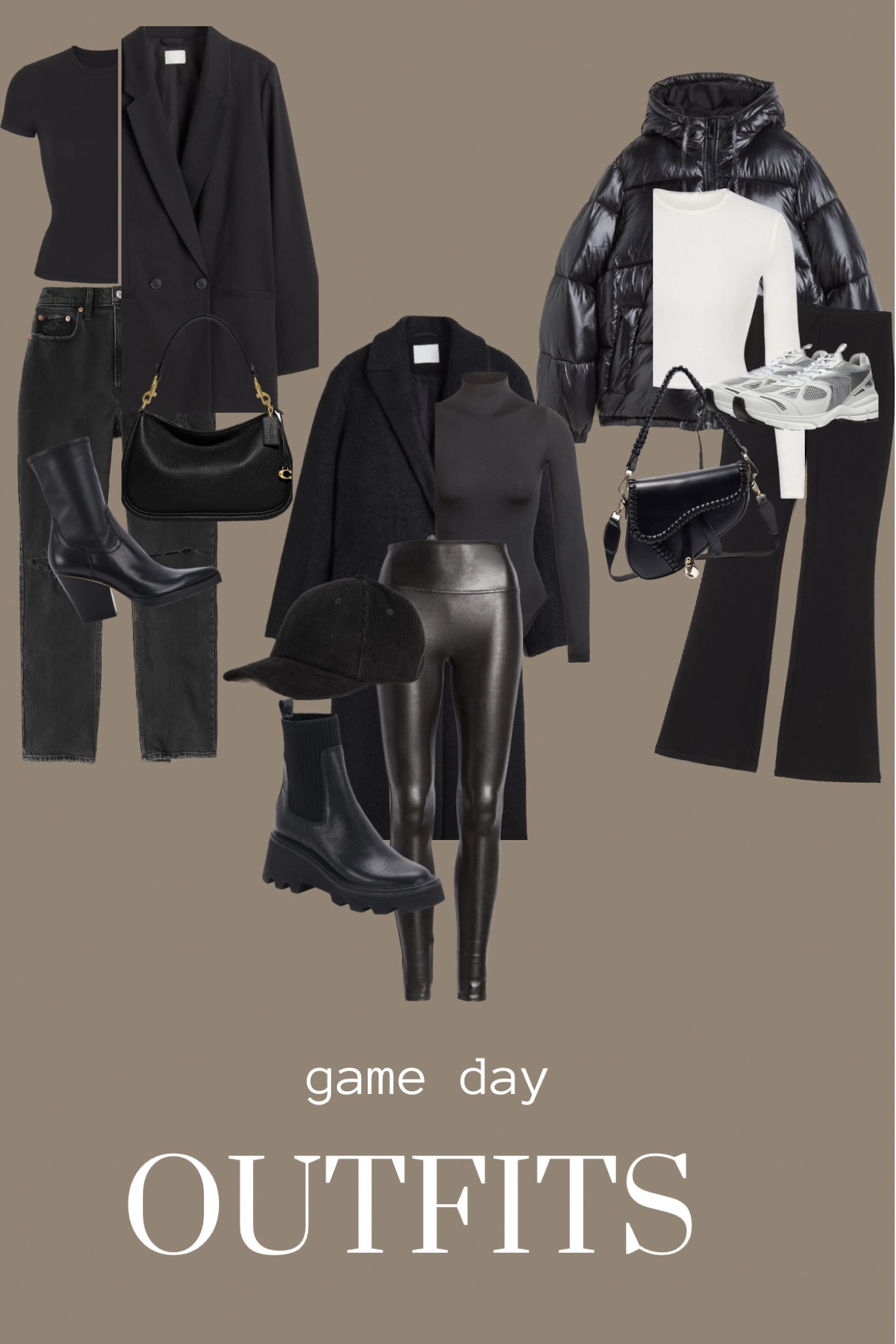 Outfits to wear to a winter/fall sporting event 
Spanx outfit
Minimalist outfit
Oversized coat 
Flare leggings 
Chunky sneakers
Black denim 
Blazer 

#LTKworkwear #LTKunder100 #LTKstyletip
