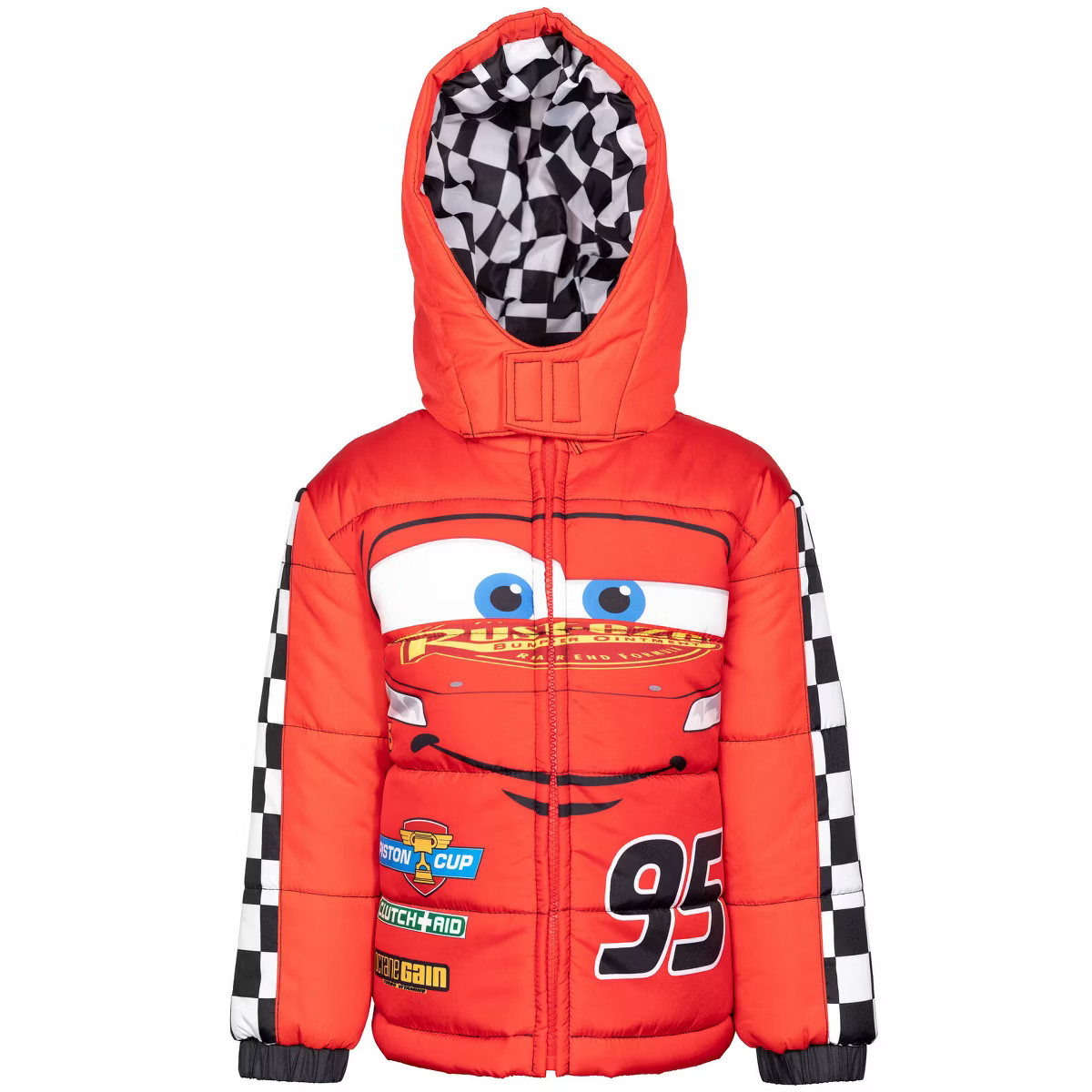 Disney Pixar Cars Lightning McQueen Toddler Boys Winter Coat Puffer Jacket Red 5T | Target