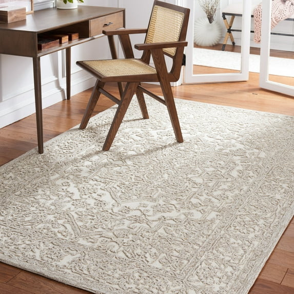 Safavieh Trace Donna Floral Area Rug, Ivory/Natural, 4' x 6' | Walmart (US)