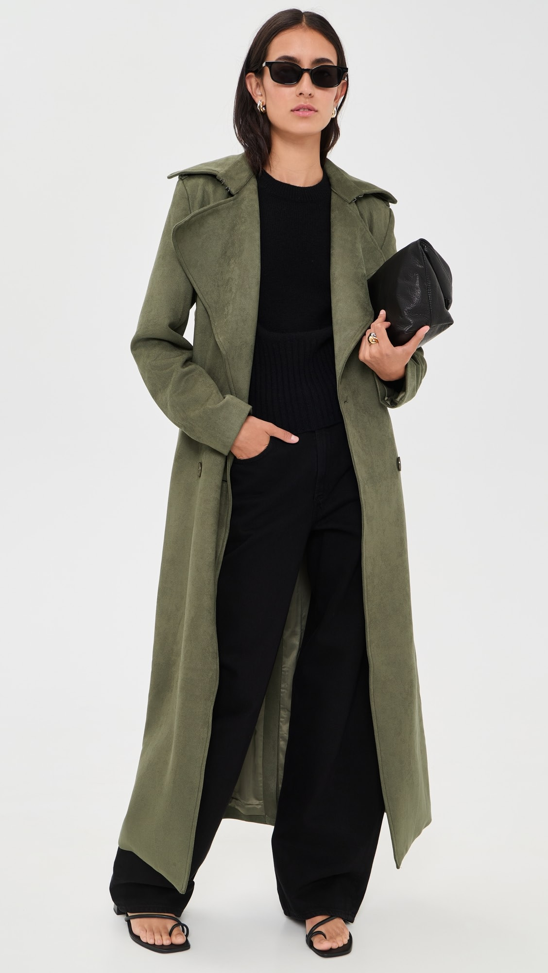 Kira Faux Suede Trench Coat | Shopbop