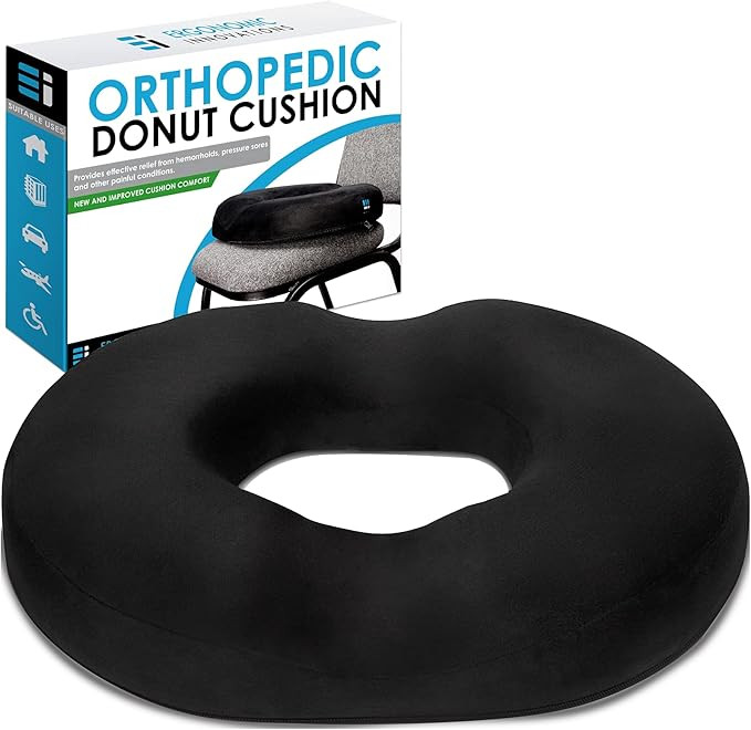 Donut Tailbone Pillow Hemorrhoid Cushion - Donut Seat Cushion Pain Relief for Hemorrhoids, Bed So... | Amazon (US)
