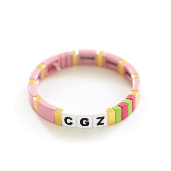 Personalized Custom Saying Tile Enamel Bracelet | The Avenue