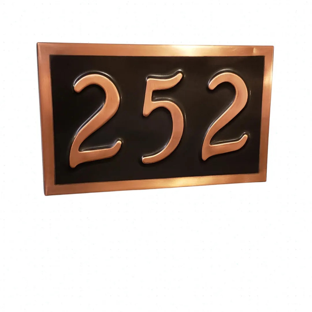 Real Patina Copper Address Plaque, House Numbers, Copper House Numbers,solid Copper Patina Copper... | Etsy (US)