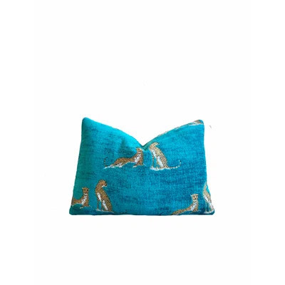 Chenille Embroidered Cheetah Lumbar Pillow Cover | Wayfair Professional