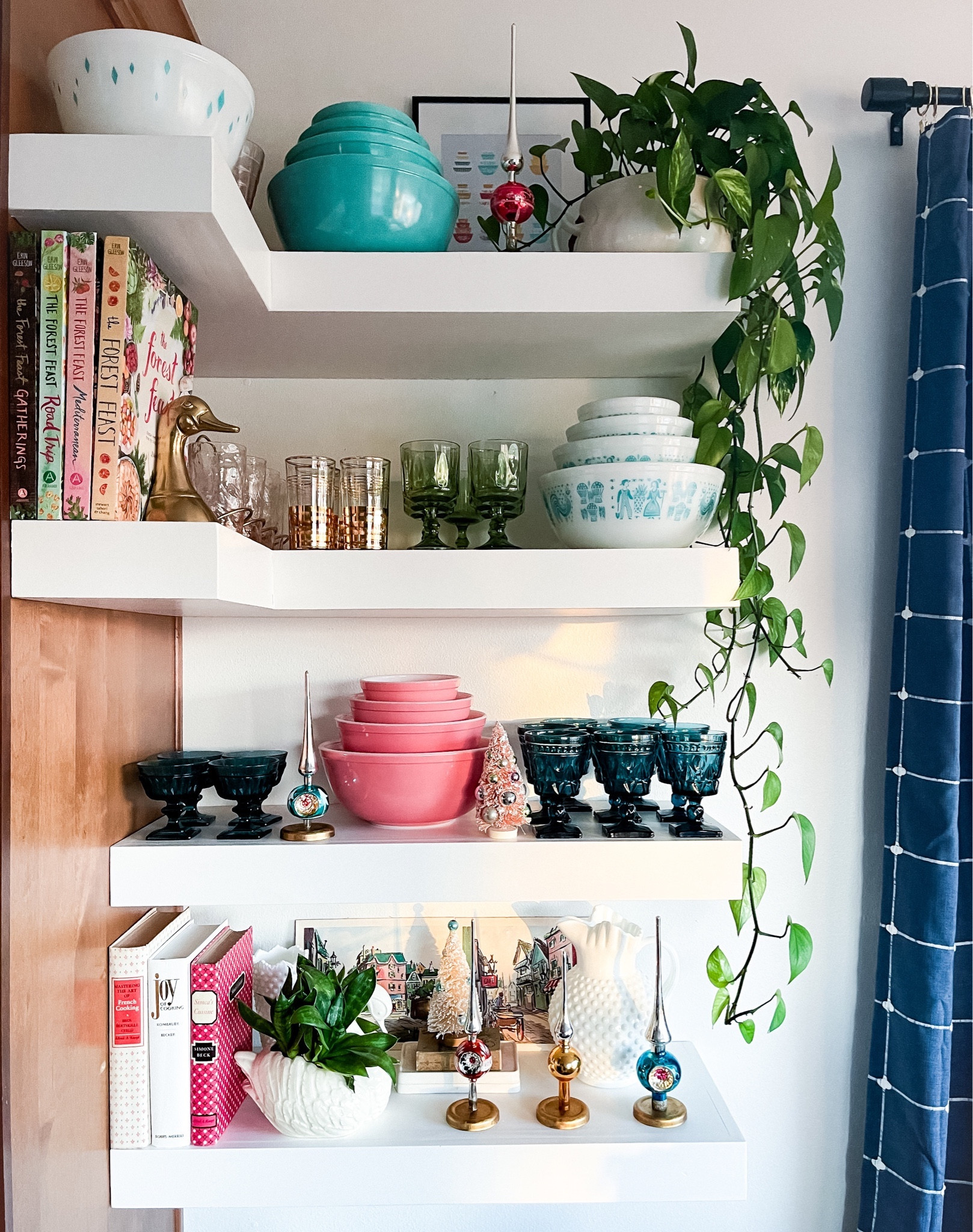 Black receipt spikes hold vintage tree toppers perfectly! 

#LTKHoliday #LTKhome