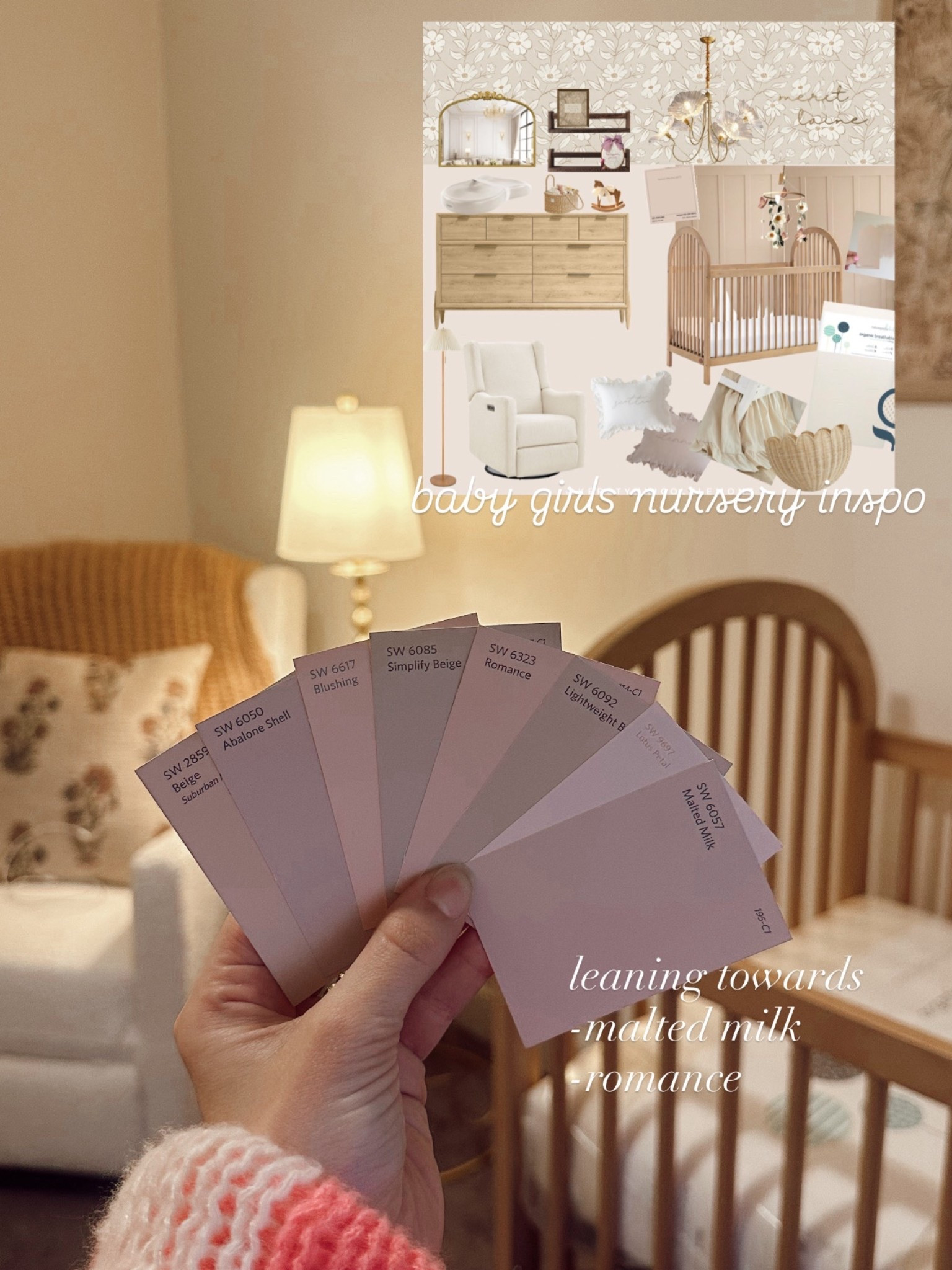 Once we pick out a color I will be painting some shelving a darker pink color for over her dresser 🩰💓✨🎀 

can’t wait to get some of the custom Etsy pieces we got - a pillow for her chair, a name sign, and a small little name announcement sign for at birth 🤭

#LTKBaby #LTKKids #LTKBump