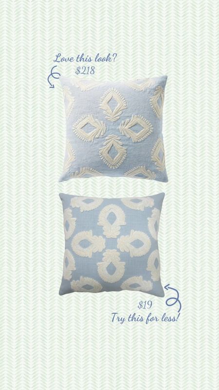 Serena and lily dupe
Serena and lily lookalike
Serena and lily look for less
Designer dupe
Designer look for less
Designer lookalike
Grandmillennial pillows
Green and blue pillow covers
Affordable pillow cases 
Affordable pillow covers 



#LTKhome #LTKfindsunder50 #LTKstyletip