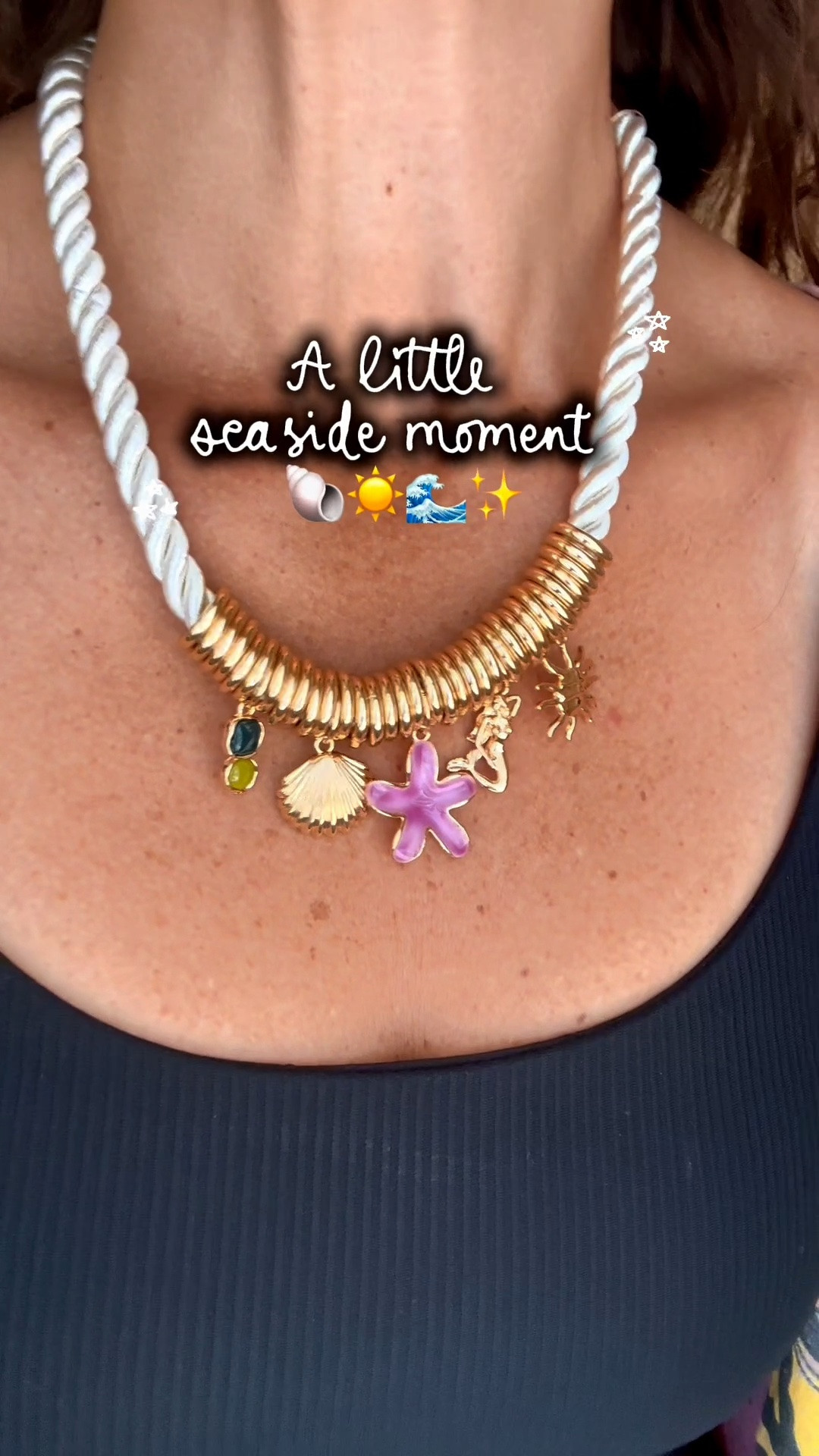 The cutest little seaside necklace 🐚.
This is such a fun statement piece without feeling too statement-y. The ivory cord + gold-tone charms make it really easy to wear with everything from a simple tee to a sundress. 

I’m always on the hunt for those little accessories that make an outfit feel more pulled together, and this one is SO cute.

#LTKgrwm #LTKSaleAlert #LTKTravel