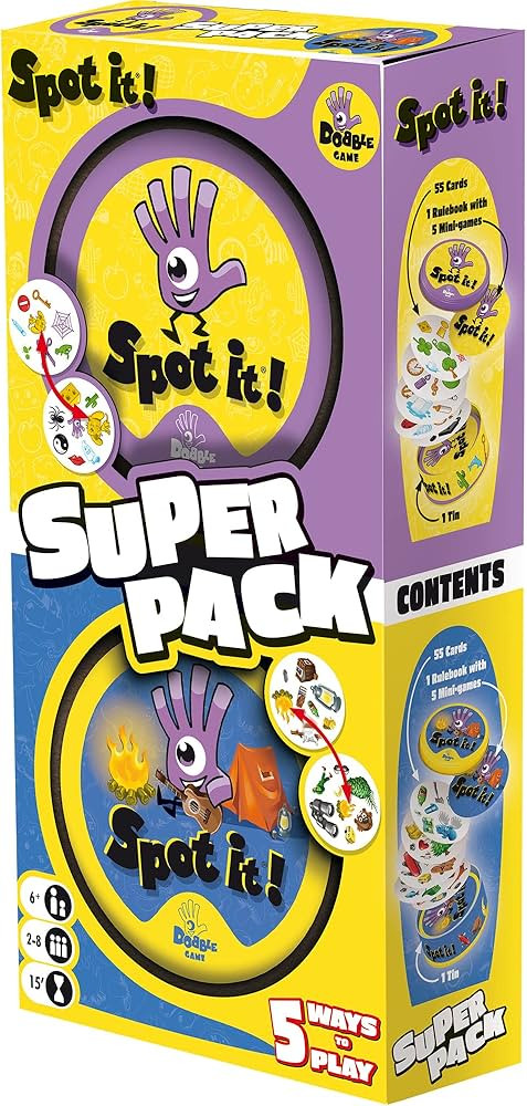 Spot It! Card Game Super Pack Bundle | Includes Spot It! Classic and Camping | Fun Visual Game fo... | Amazon (US)