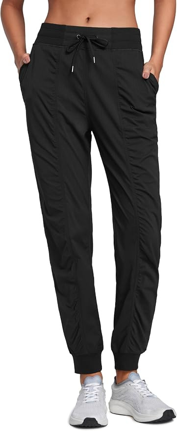 CRZ YOGA Ease Line Joggers 26"/28.5"/30.5" | Casual, Lightweight, Ruched Design, Pockets, for Wom... | Amazon (US)