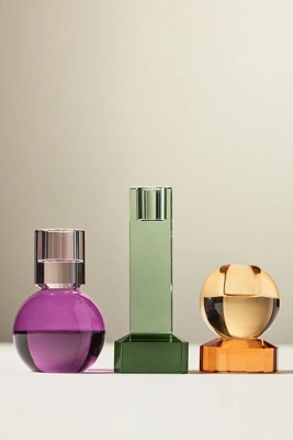 Modern Cut Glass Candle Holder | Anthropologie (US)