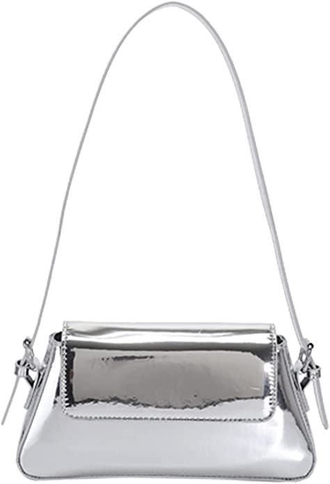 Evening Bag Women Hobo Bag Clutch Y2k Sparkly Silver Purse Tote Handbag Shoulder Party Bag Cute C... | Amazon (US)