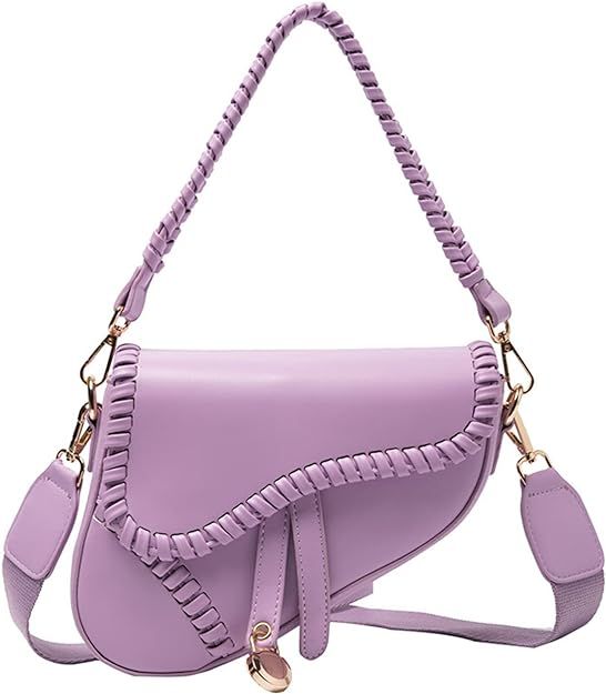 Women Saddle Shoulder Bag Clutch Purse Small Crossbody Bag Satchel Bags Handbag PU Leather | Amazon (US)