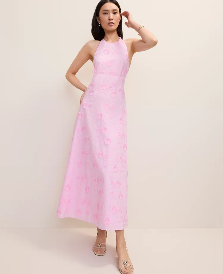 Halter Floral Maxi Dress | Ann Taylor