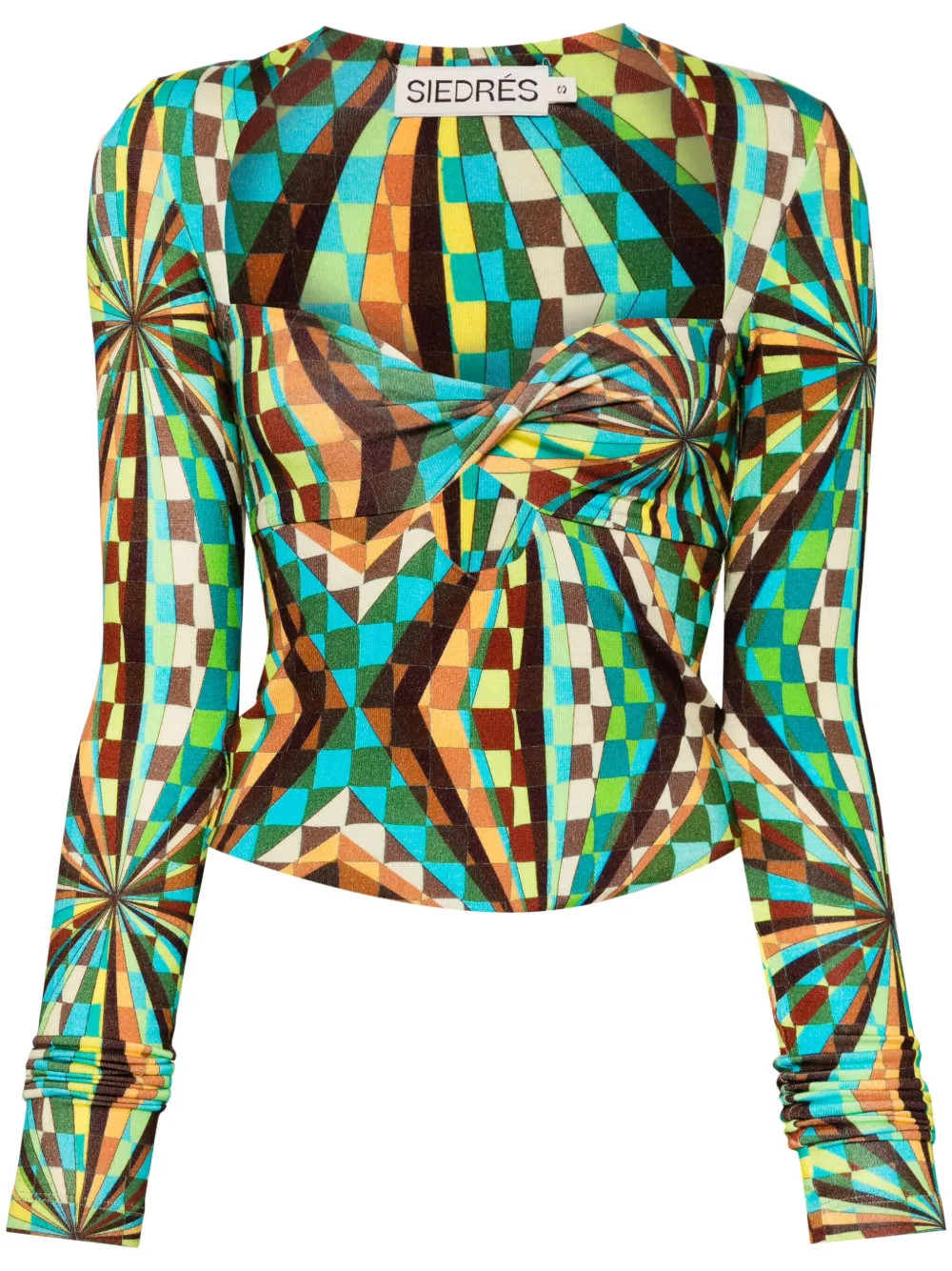 SIEDRES Divy kaleidoscope-print Top - Farfetch | Farfetch Global
