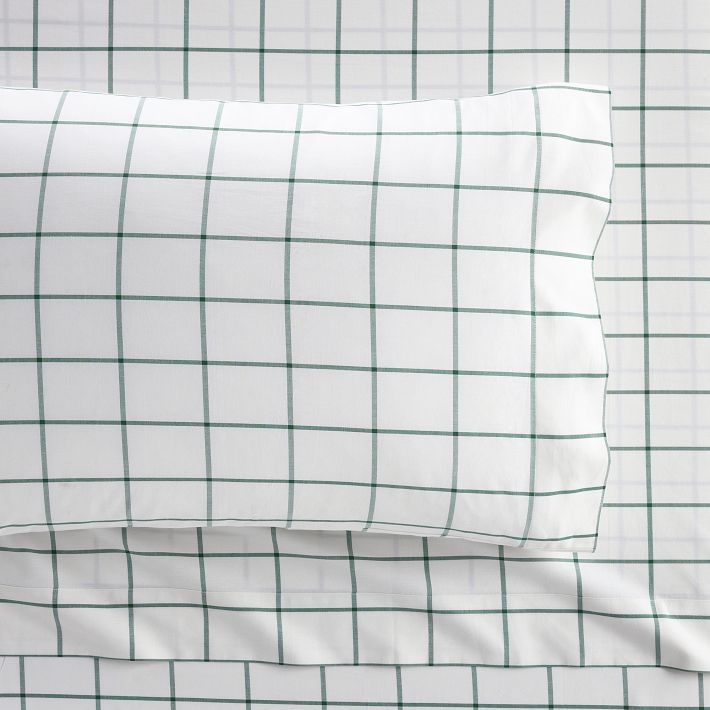 Boxter Plaid Organic Sheet Set | Pottery Barn Teen