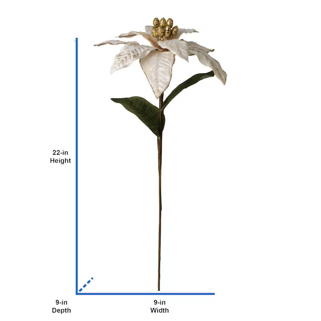 Holiday Living White Poinsettia Spray Christmas Tree Pick Lowes.com | Lowe's