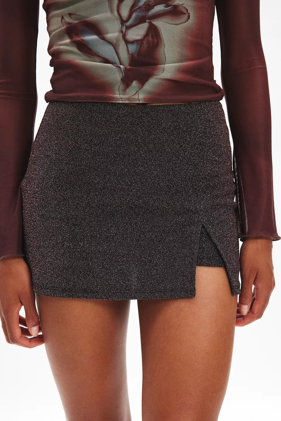 UO Grace Sparkle Knit Micro Mini Skort | Urban Outfitters (US and RoW)