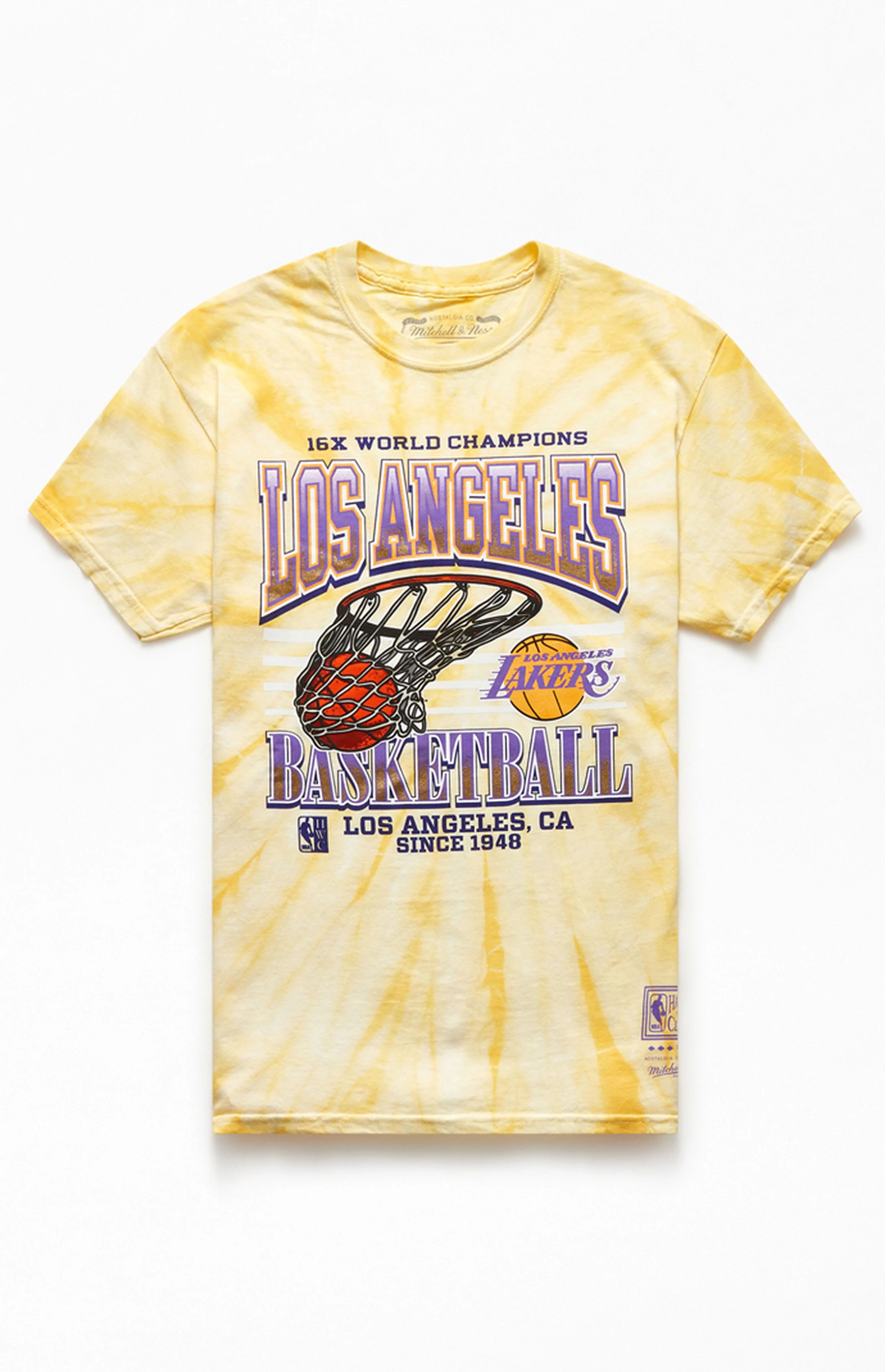 Mitchell & Ness Tie-Dyed Los Angeles Lakers Finals T-Shirt | PacSun | PacSun