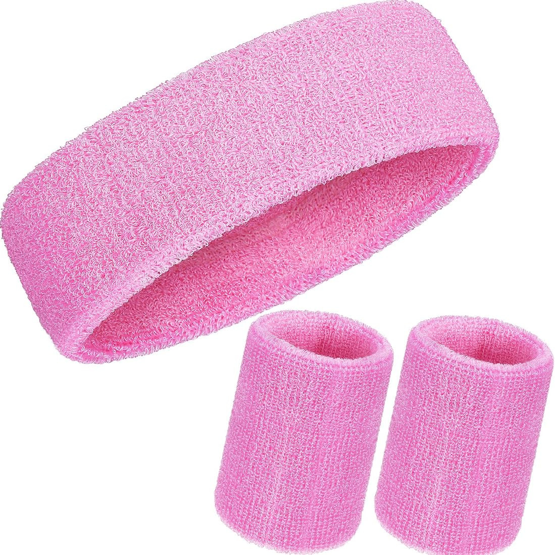 WILLBOND 3 Pieces Sweatbands Set, Includes Sports Headband and Wrist Sweatbands Sweat Band for At... | Amazon (US)