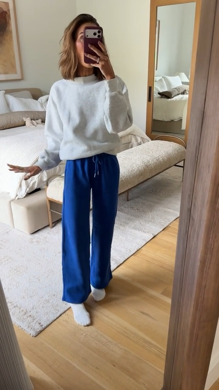 obsessed with these wide leg sweats! on sale rn 🤍 run tts / don’t size down!

#LTKSaleAlert