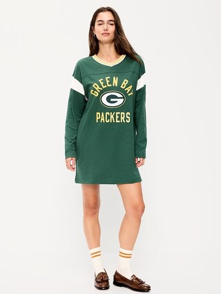 Green Bay Packers Oversized Mini Football Dress for Women | Old Navy (US)