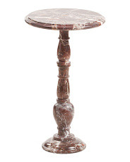 24in Solid Zebra Marble Accent Table | Furniture & Lighting | Marshalls | Marshalls
