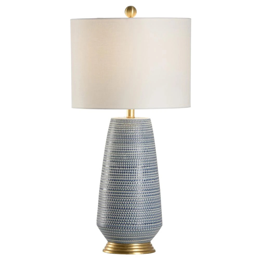 Hive Modern Classic Antique Gold Accent Blue Porcelain Table Lamp | Kathy Kuo Home