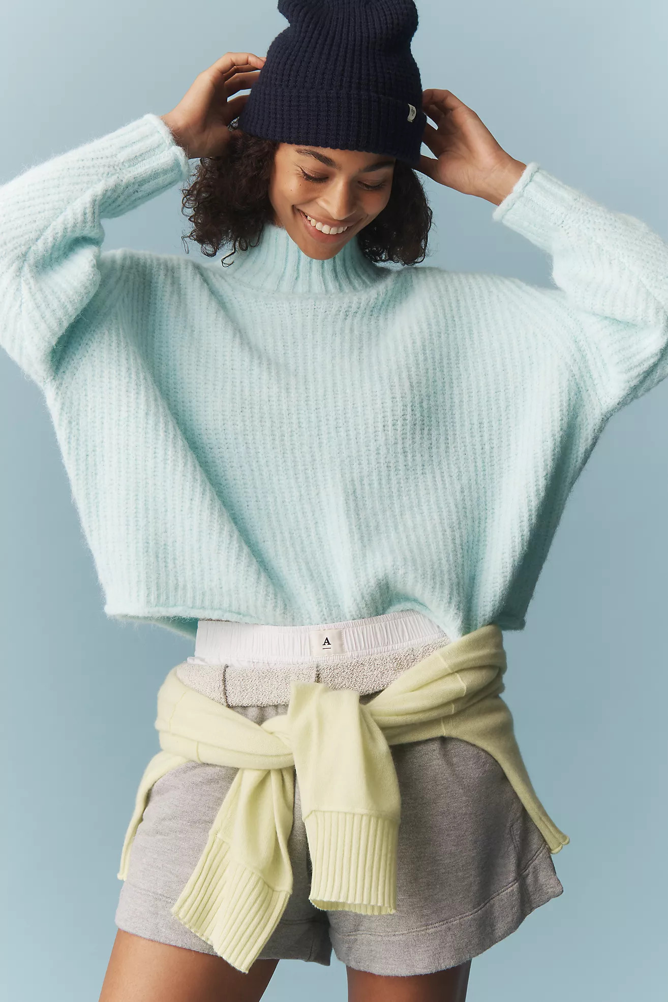 The Dawn Mock-Neck Chunky Sweater by Pilcro | Anthropologie (US)